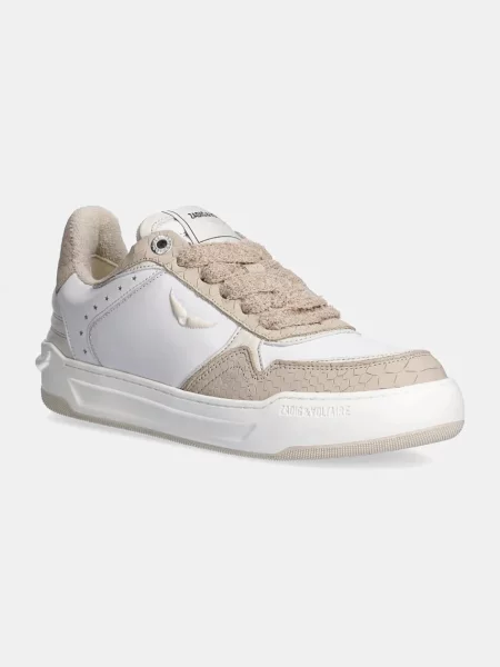 ZADIG&VOLTAIRE sneakers din piele Wings alb bej