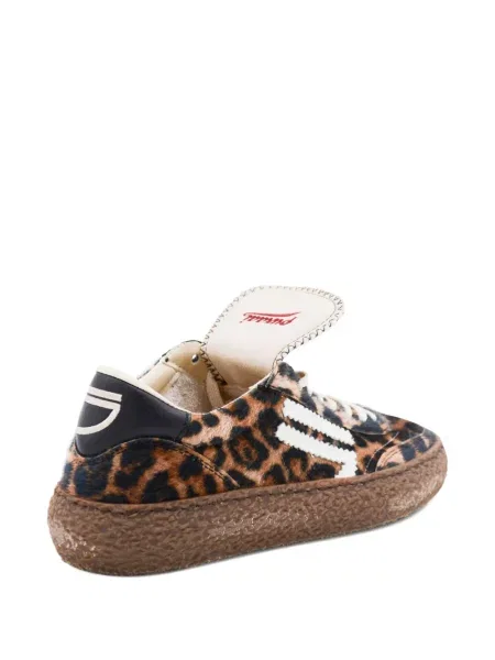 Sneakerși Puraai cu imagine cu model leopard maro