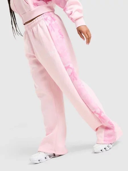 Hoodrich Spodnie Oversize Wide Leg Jogger Field różowe