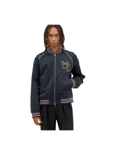 Kurtka bomber Wales Bonner z logo czarny