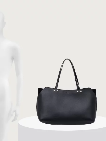 Кожаная сумка шоппер Pollini