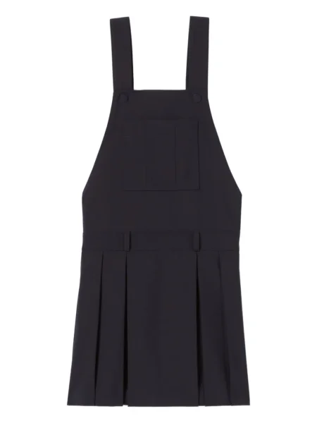 Rochie mini Claudie Pierlot plisată de costum negru