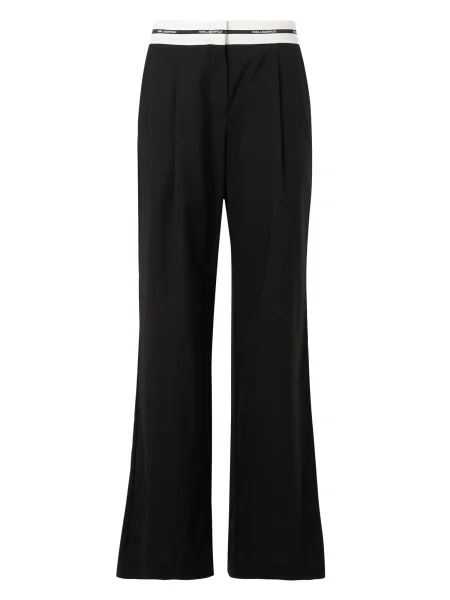 Karl Lagerfeld Pantaloni cutați ESSENTIAL / alb negru