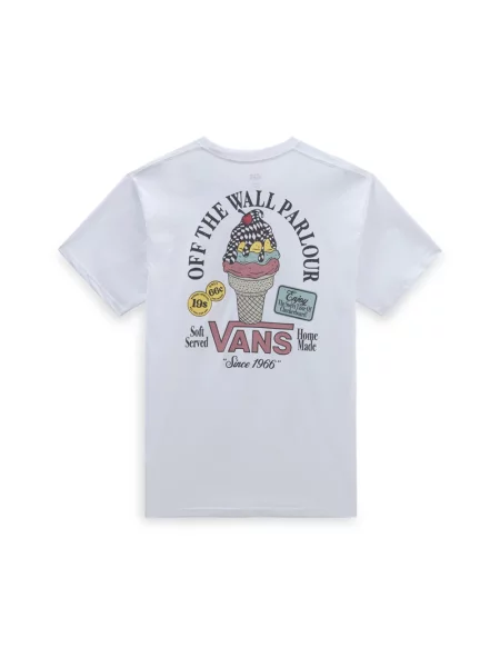 Krótka koszulka Vans z krótkim rękawem biała