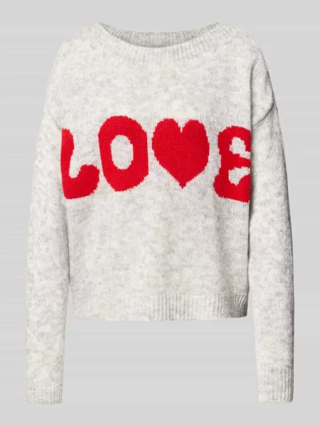 Sweter z dzianiny z dekoltem w łódkę Zabaione