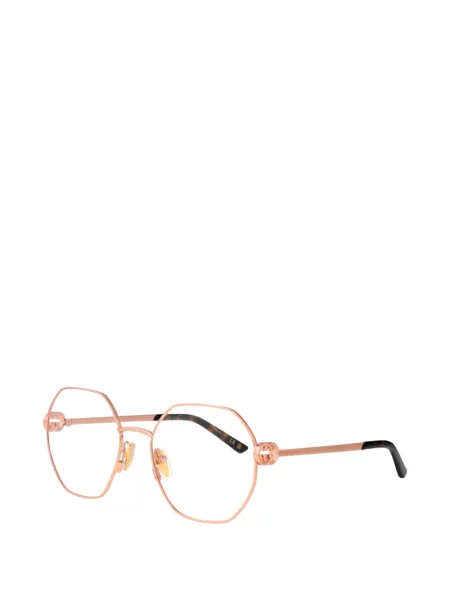 Ochelari de soare Gucci Eyewear cu imprimeu geometric cu autograf roz