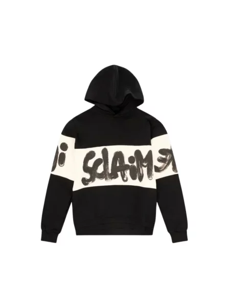 Bluza z kapturem Disclaimer z kapturem z logo czarna