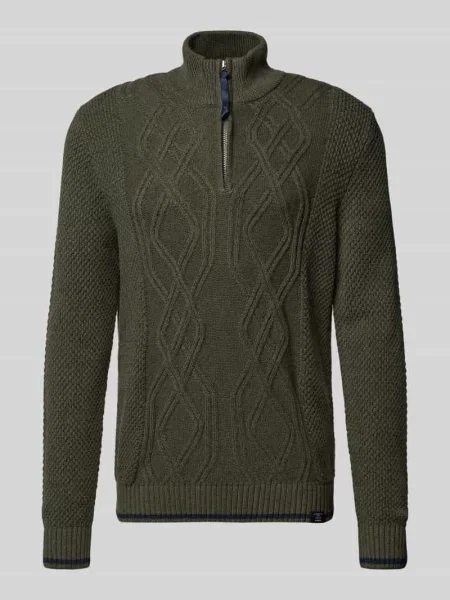 Sweter z dzianiny z kołnierzem Lerros