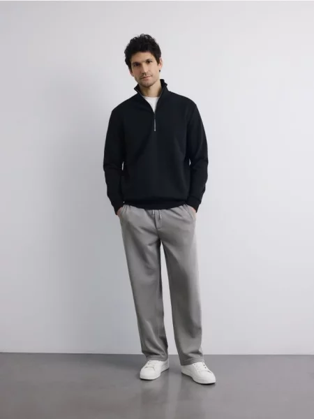 Reserved Spodnie loose fit szary