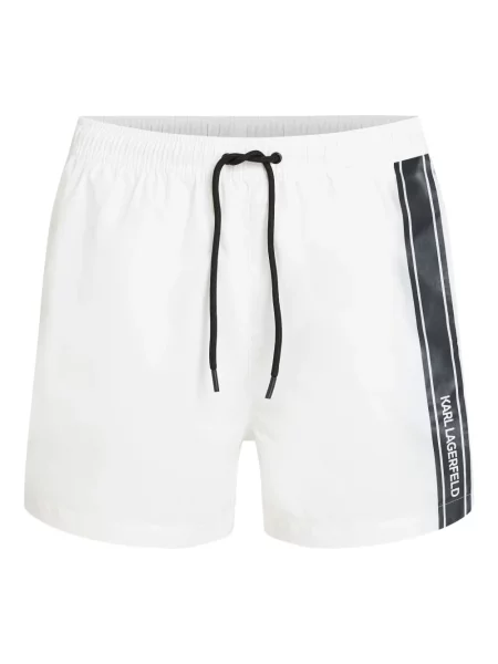 Slip de baie Karl Lagerfeld cu dungi alb