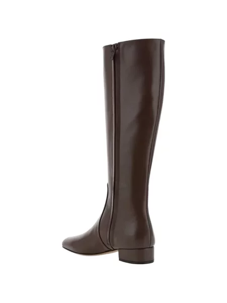 Botine Valentino Garavani din piele maro