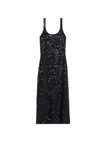 Lung rochie Claudie Pierlot tricotate albastru