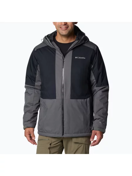Férfi bélelt kabát Columbia Point Park II Insulated city grey/black Point Park II Insulated fekete