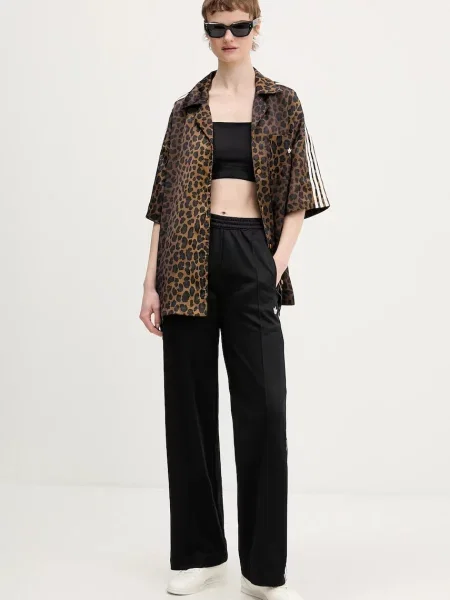 Классическая ошейниковый рубашка Adidas Originals коричневая