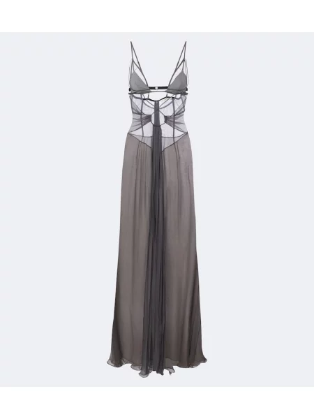 Rochie Nensi Dojaka de mătase gri