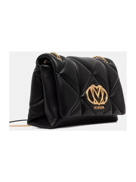 Love Moschino torebka z imitacji skóry czarna