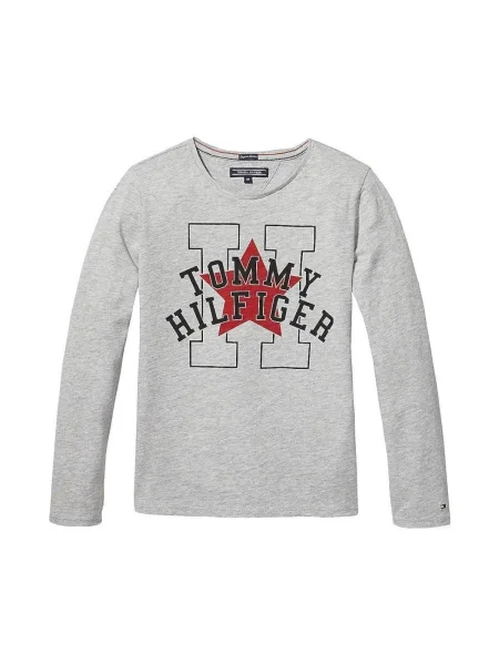 Tricou copii Tommy Hilfiger gri