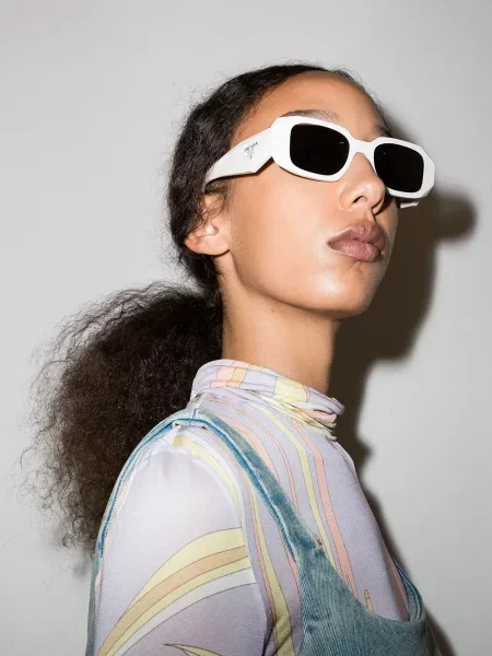 Saulės akiniai Prada Eyewear balta