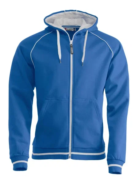 Clique Gerry bluza z kapturem unisex z dzianiny strukturalnej wnętrze niebieska