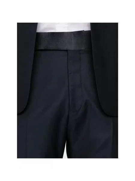 Garnitur Emporio Armani wełniany niebieski