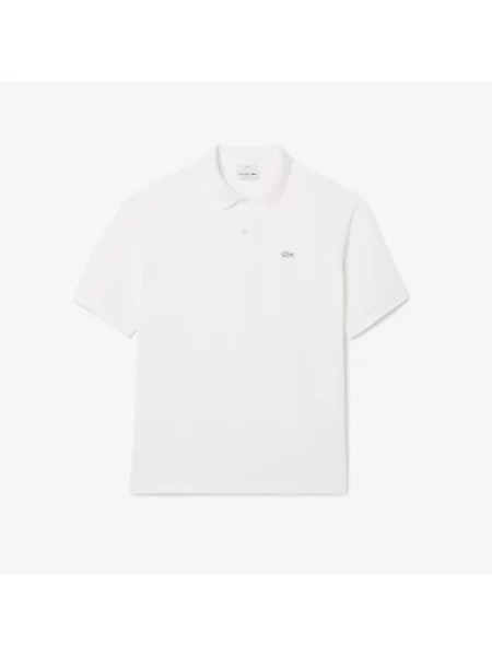 Lacoste Koszulka Polo O Luźnym Kroju Z Grubej Piki biały