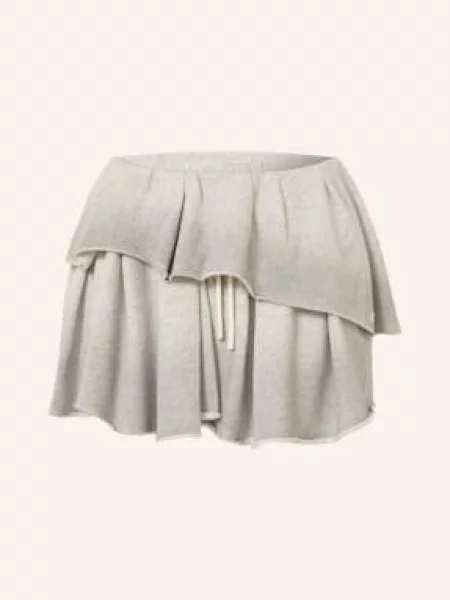 Acne Studios Spódnica Z Dzianiny Z Falbanami grau szara