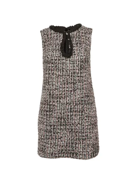 Bouclé rochie mini Self-portrait negru
