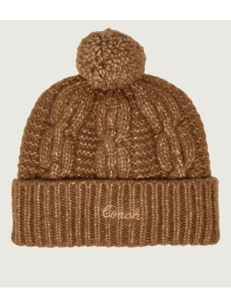 COACH Căciulă caramel maro