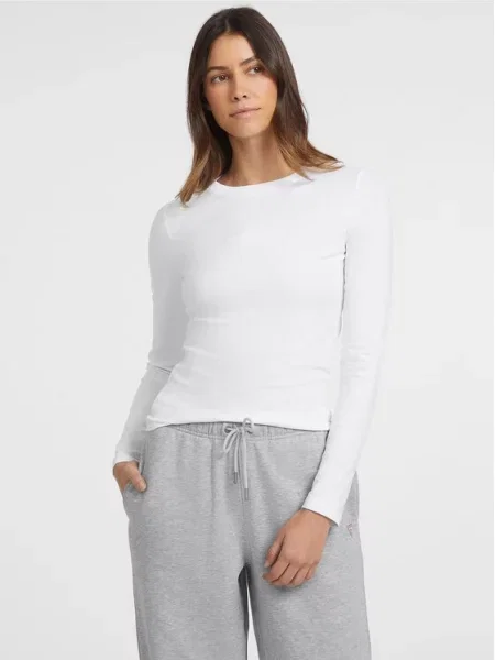 Τζιν πουκάμισο Guess Jeans λευκό