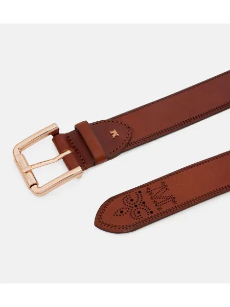 Cu centură curea Max Mara din piele maro