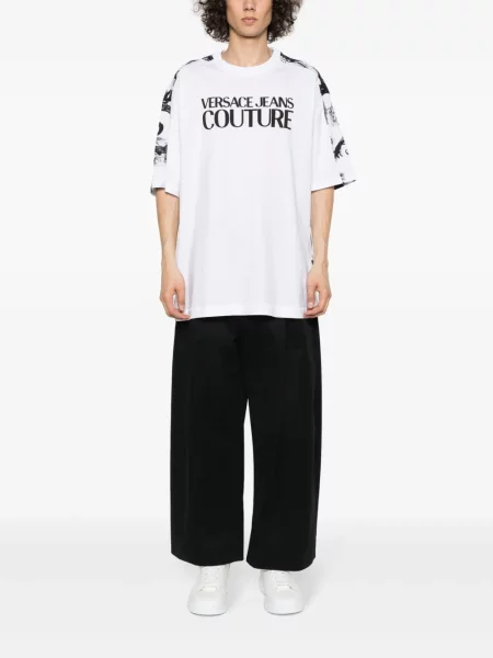 Raštuotas marškinėliai Versace Jeans Couture balta