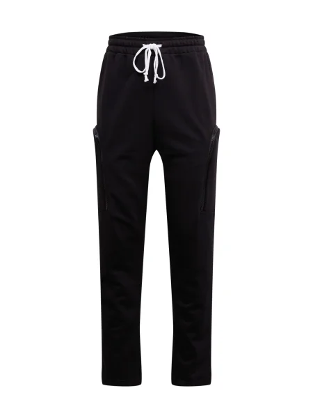 Tepláky Urban Classics Low Crotch Cargo Sweatpants Black černé