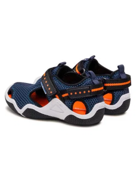 Dětské sandály Geox Wader navy/fluo orange oranžové