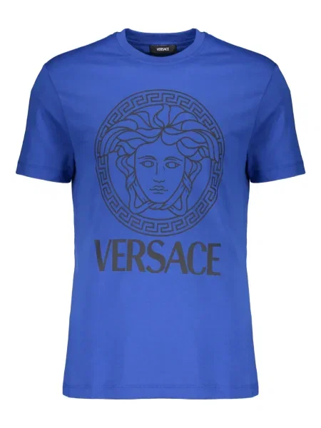 Tricou Versace cu imagine cu decolteu rotund albastru