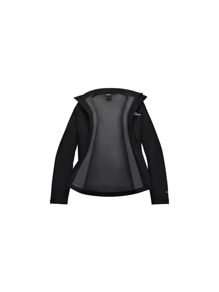 Bunda do deště Jack Wolfskin Trailtime 2L black bílá