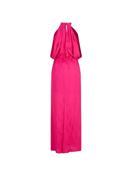 Rochie maxi John Richmond cu funde din jacard roz