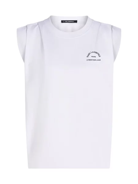 Karl Lagerfeld Tricou Rue St-Guillaume' alb