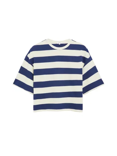 S.Oliver Tricou albastru / natural alb