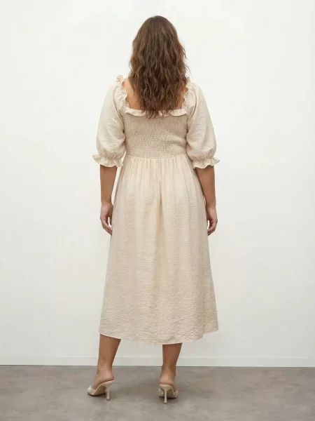 CITA MAASS Rochie de vară Ruffle dress crem