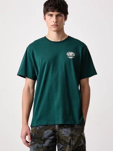 Levi's T-shirt basic RELAXED FIT TEE zielona