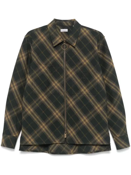 Cămașă Burberry în carouri gri