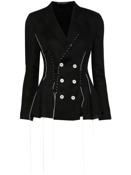 Lniana marynarka Yohji Yamamoto czarna