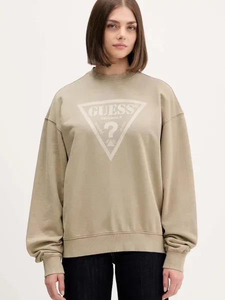 Суитчър Guess Originals с принт черно