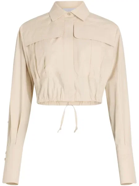 Koszula Patou popelinowa o krotszym kroju safari