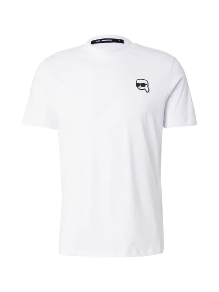 Karl Lagerfeld Tricou ecru / negru alb