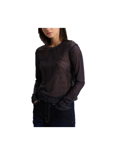 Pulover Vans plasă lung negru