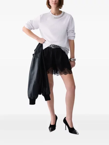 Tricou Liu Jo din dantelă alb