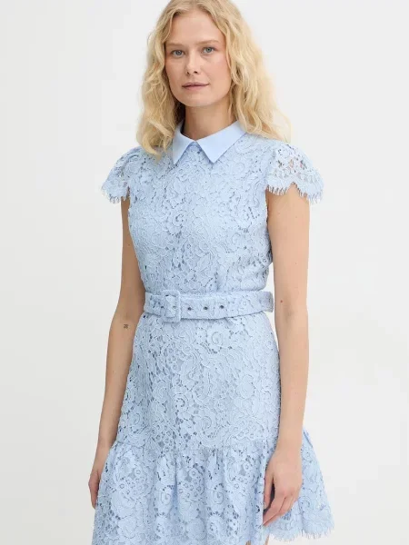 Silvian Heach sukienka koronkowa GELAO niebieska