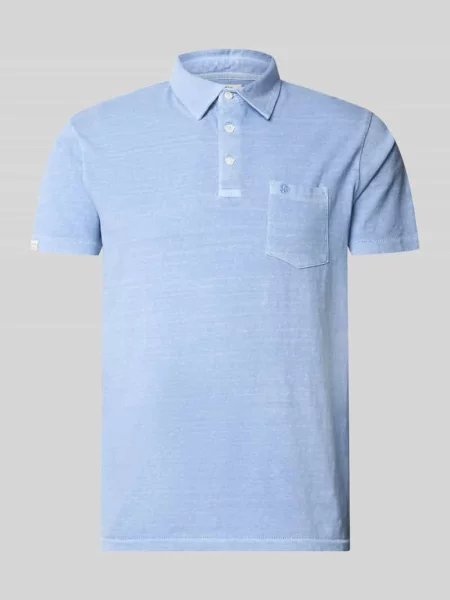 Koszulka polo o kroju slim fit z brustaszą Superdry niebieska