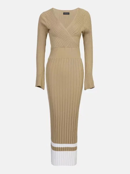 Anna Field Rochie tricotat fildeş / kaki